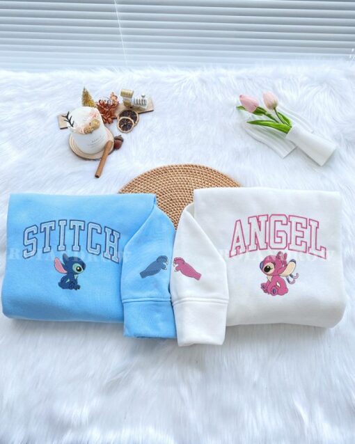 Stitch and Angel (Ver 3) – Embroidered Shirt